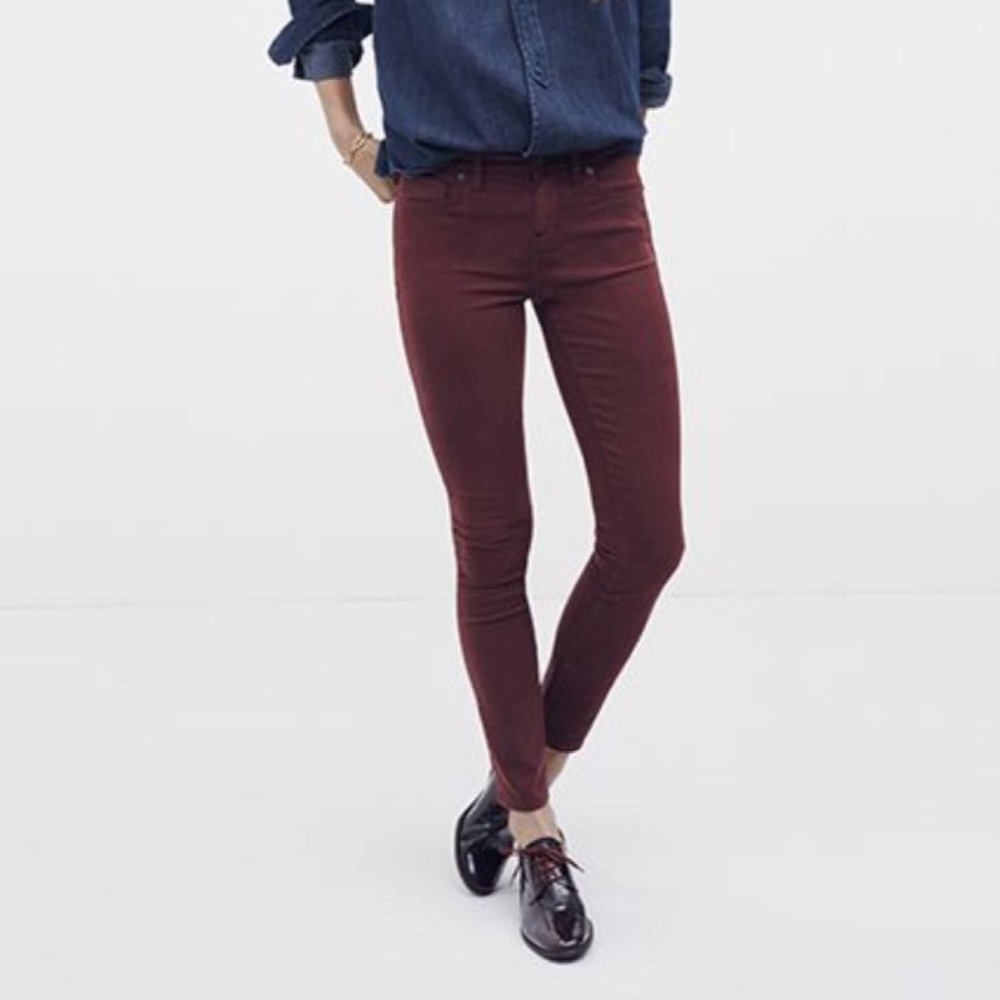 maroon gap jeans